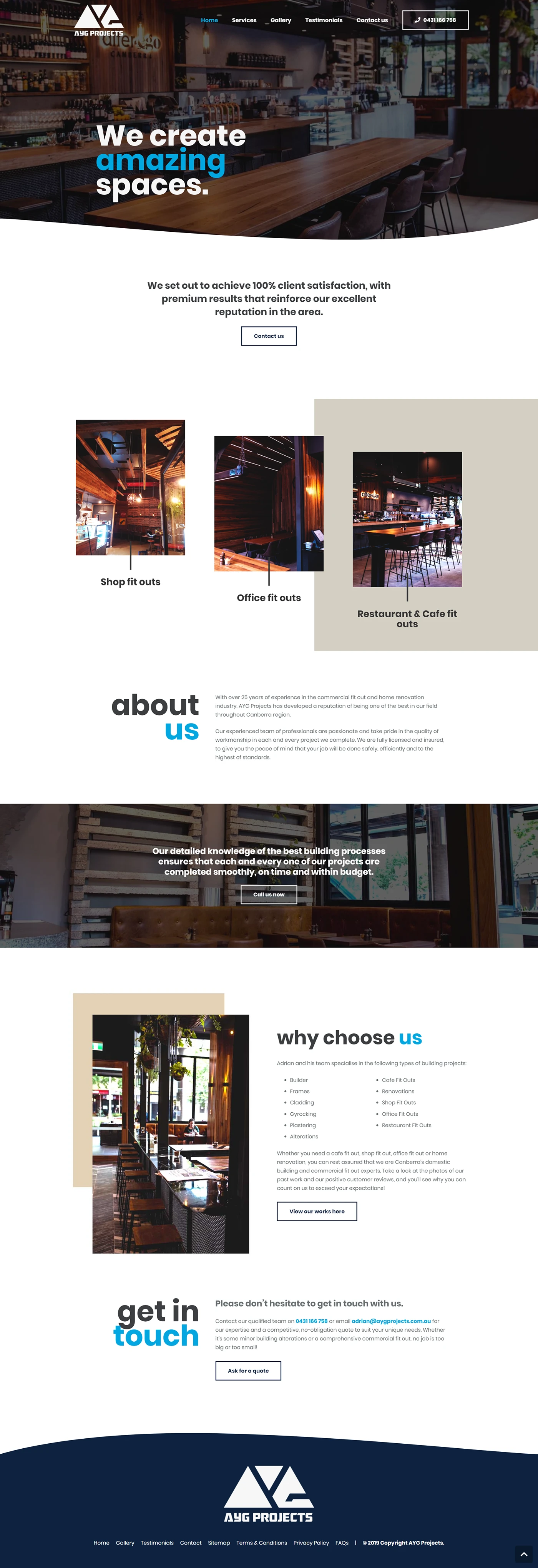 Web Design: AYG Projects — Website design presentation