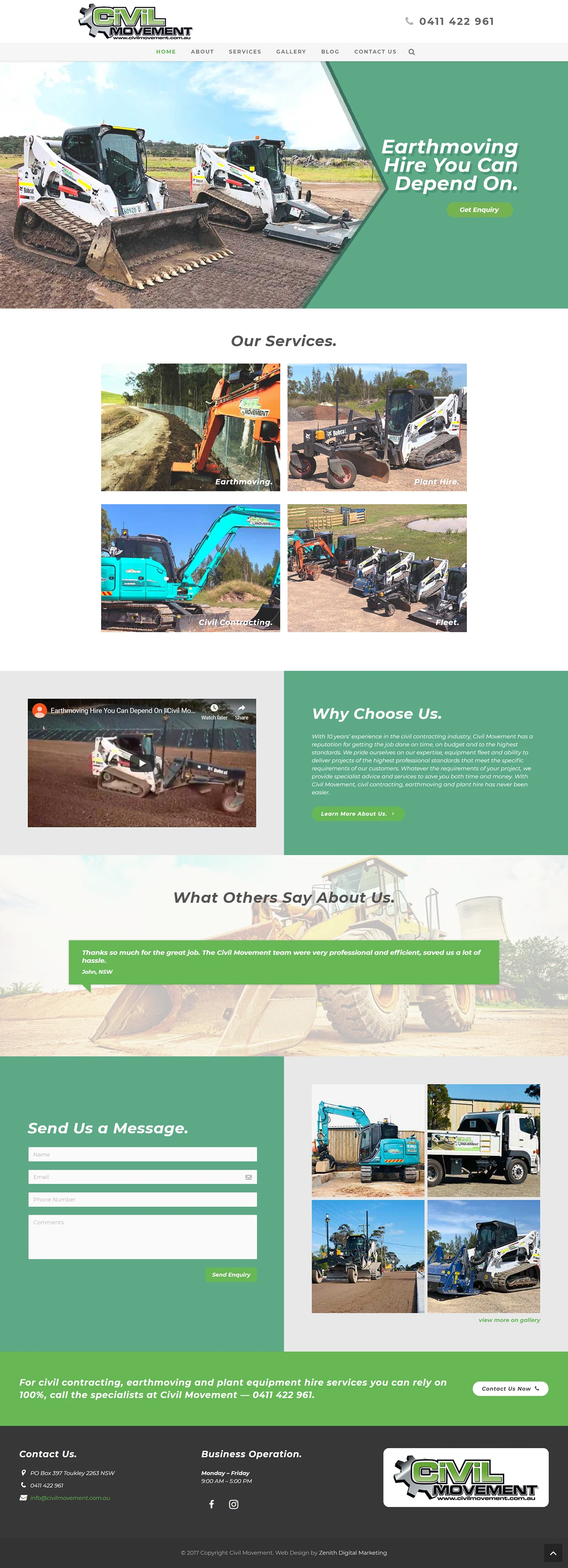 Web Design: Civil Movement — Website design presentation